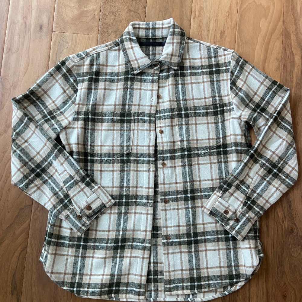 Jenni Kayne O'Keeffe Overshirt Plaid Flannel XS NWOT